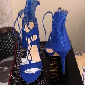 Strappy Blue sandal heels